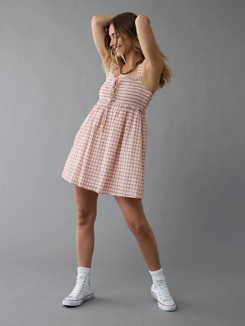 American Eagle Plaid Mini Dress